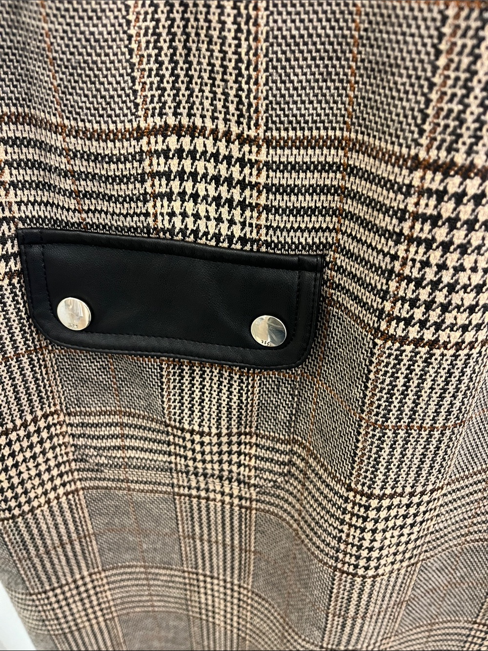 Tommy Hilfiger Plaid Sleeveless Mini Dress in Brown and Black - Picture 6 of 8